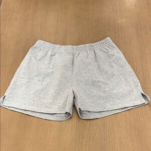 Brandy Melville John Galt Light Gray Athletic Pull On Shorts One Size